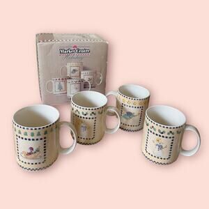 Christmas Coffee Cocoa Mugs Cups Set Of 4